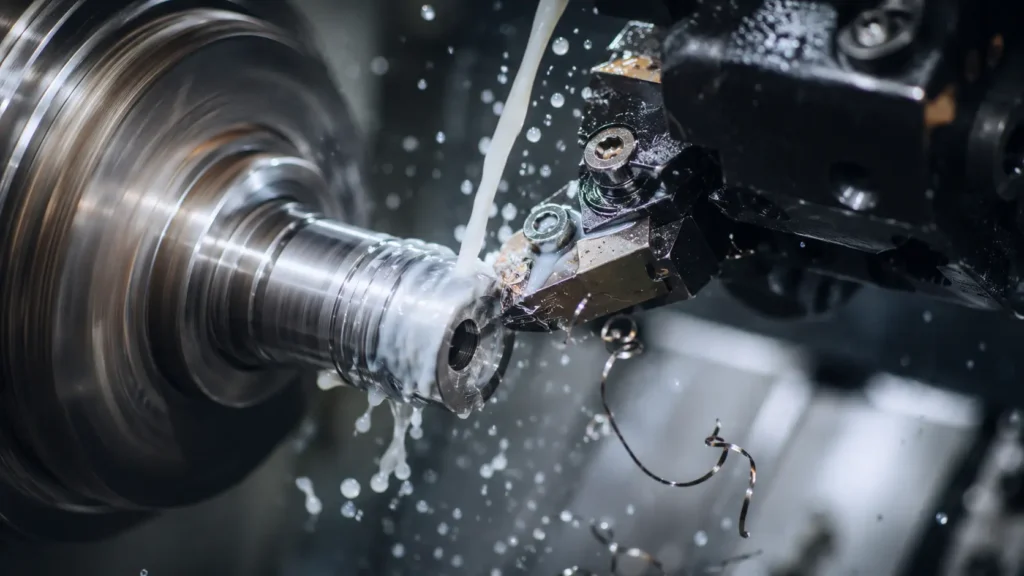 óleo solúvel para usinagem em operação de torno CNC