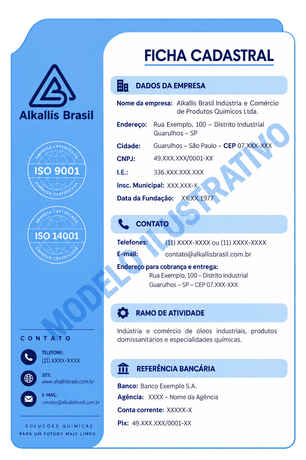 Ilustração de documentação comercial e técnica